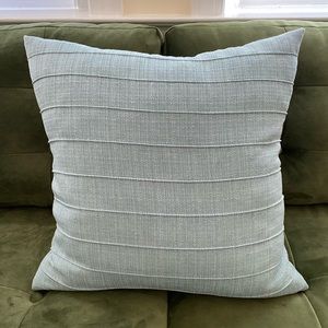 Aqua Colored Striped Throw Pillow - Great condition